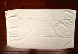 Lay Towel on Clean Flat surface.