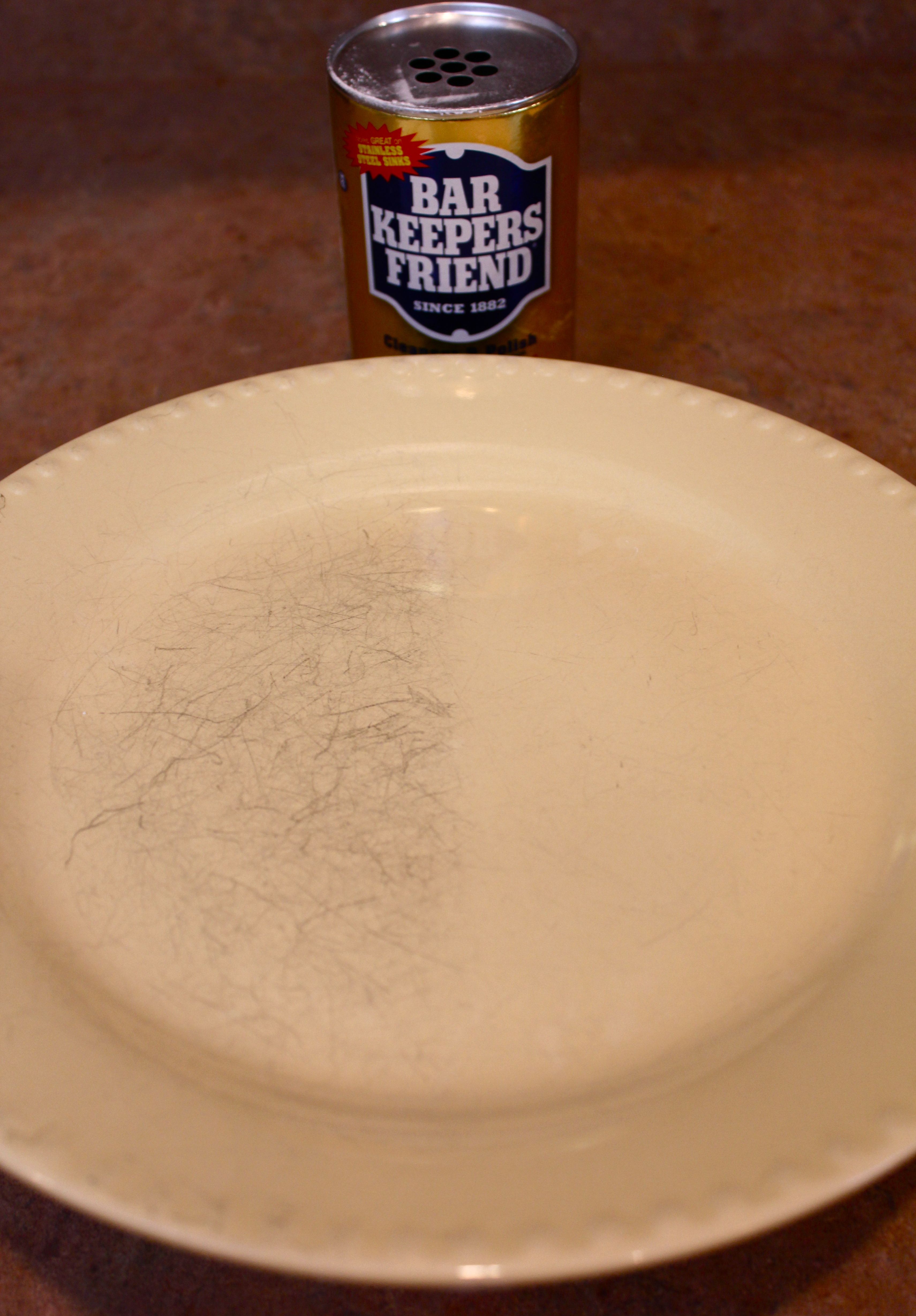 Check out how well Bar Keepers Friend worked!