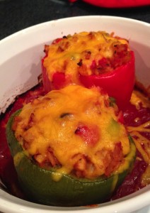 Meatless Monday Stuffed Peppers from SimpleSolutionsDiva.com.