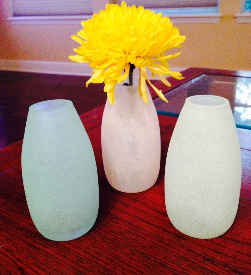 "Beach Glass" Vases from SimpleSolutionsDiva.com.
