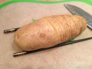 Easy Way To Cut Hasselback Potatoes